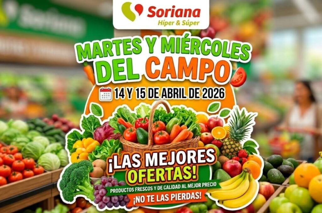 Soriana Martes y Miércoles del Campo Soriana: Maximiza tu ahorro este 14 y 15 de abril