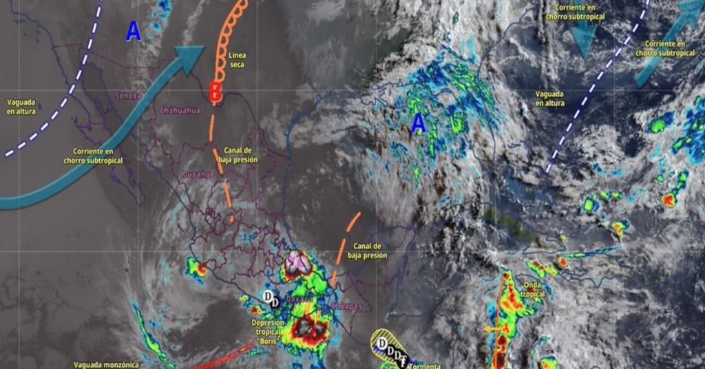 Boris desata alertas nacionales por lluvias intensas: El costo para México